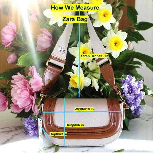 Zara Beige Purse Shoulder Bag NWT With Extra Strap 14350 - Picture 8 of 8